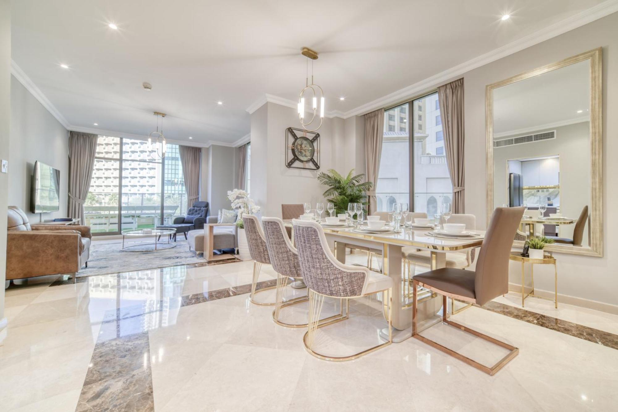 New! Sea View Luxurious 4 Bedroom Duplex 두바이 외부 사진